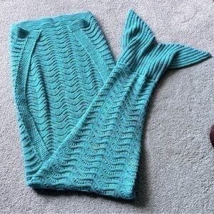 Adult length mermaid style crochet blanket